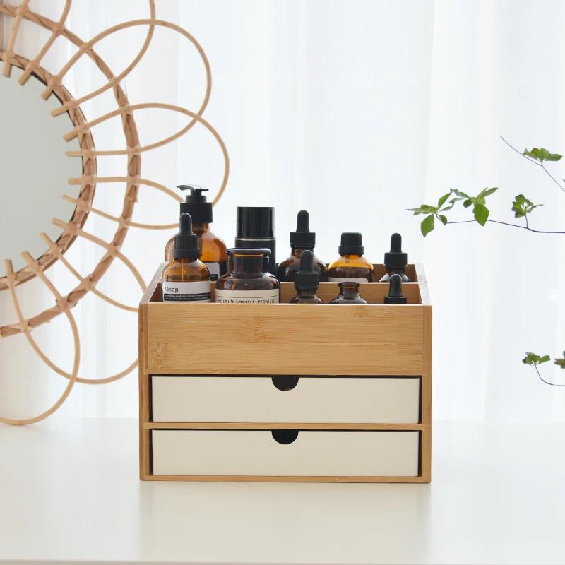 Japanese Desktop Cosmetics Lipstick Jewelry Storage Box Drawer Dressing Table Skin Care Finishing