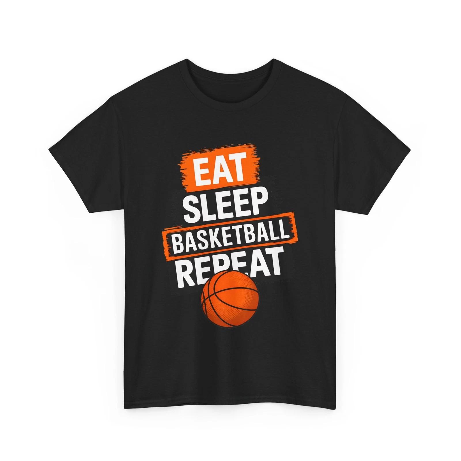 Basketball T-Shirt | Hoops Graphic Tee | Eat Sleep Basketball Repeat Shirt 2XL