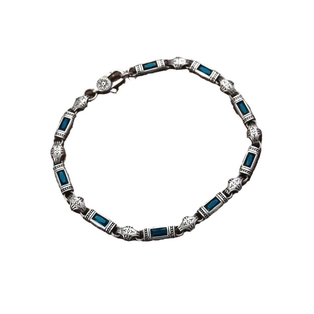 2026 Stil Tang Gras Muster Stein Armband Breite 5mm Herren und Damen Neu Großzügig