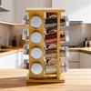 A84X-Seasoning Bottle Storage Rack Wooden Kitchen Condiment Rack Rotatable Fragrance Finishing Rack Multi-Layer