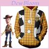 Toy Story 4 Cowboy Sheriff Woody Muster Pullover Hoodie Sweatshirt Mit Lebhaftem 3D Digitaldruck