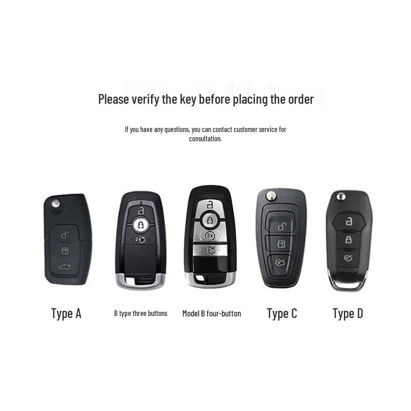 Ford Focus Key Case for Mondeo, Everest, Ecosport, Ranger - Transparent Shell for Men and Women
