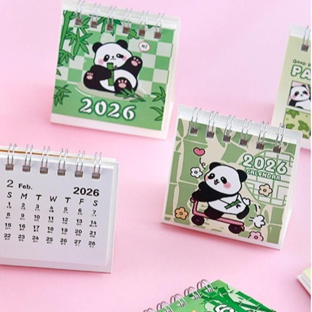 Small Mini Calendar Standing Flip Coil Calendar New Schedule Planner  for Office School Supplies