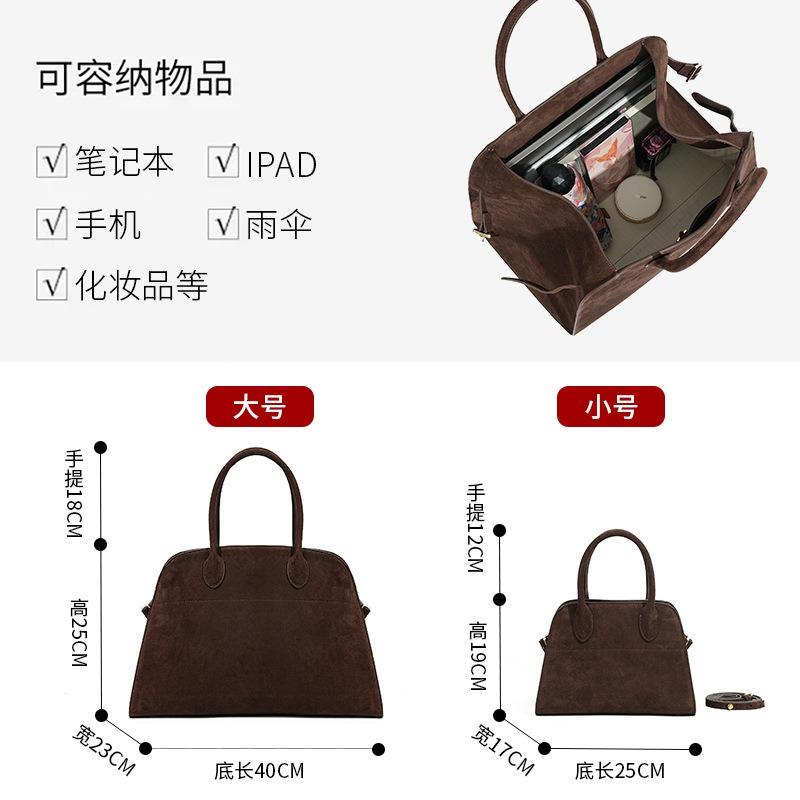 Wildleder Rindsleder neues Leder Damen Tragetasche mit großem Fassungsvermögen, vielseitige Handtasche für Pendlerinnen, Damenhandtasche