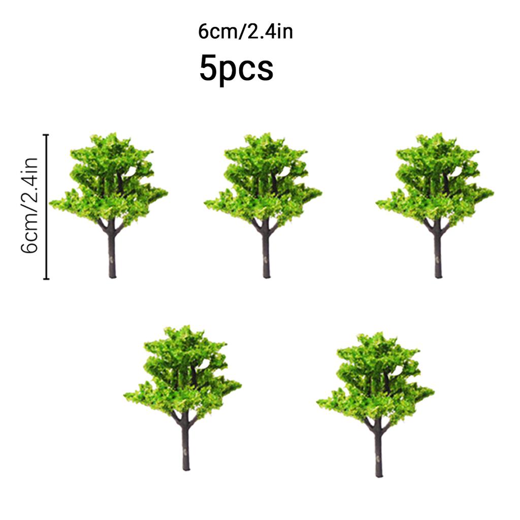 5/10 model trees 4-8CM railway scene dollhouse fairy garden scene building micro landscape mini landscape flower pot DIY