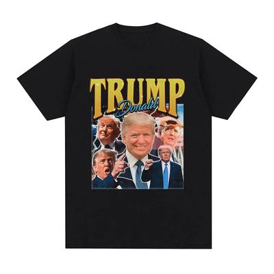 T-shirt con Stampa Donald Trump Moda Donna T-shirt a Maniche Corte Retro T-shirt Casual Morbida Street Wear