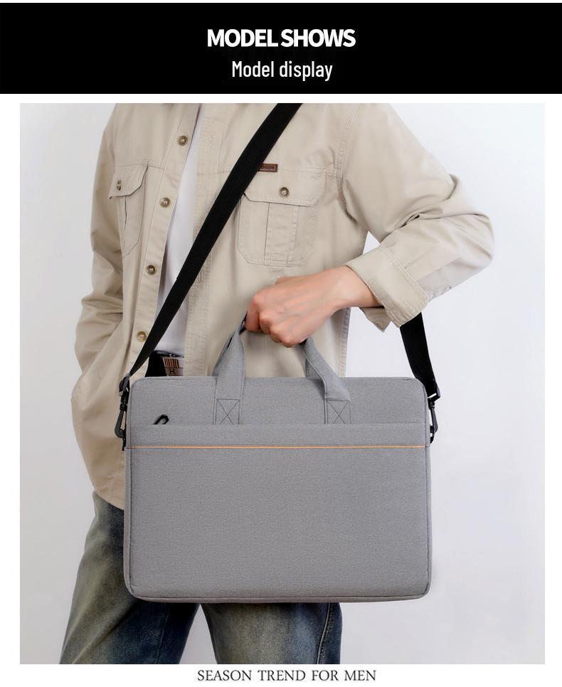 Men's 15-16 Inch Laptop Shoulder Bag - Large Capacity Business Briefcase with Custom Logo Print