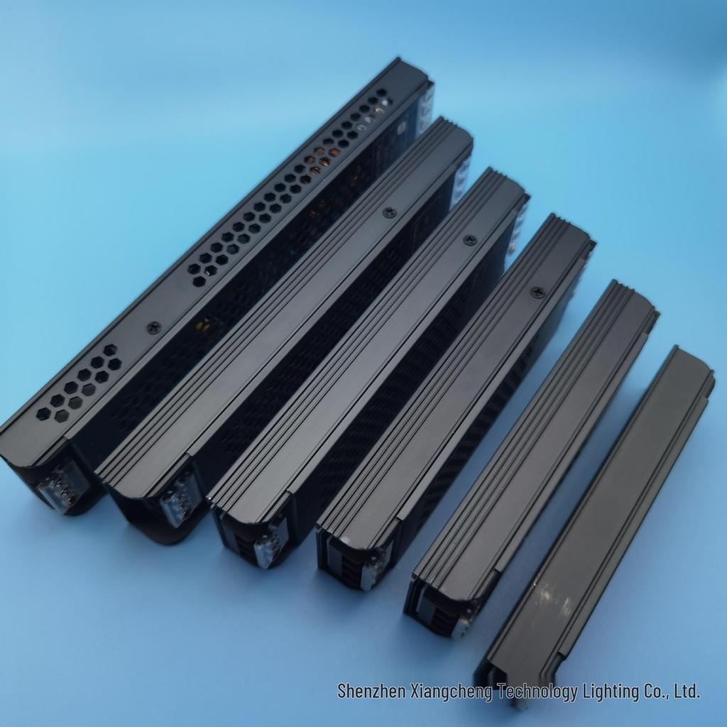 Ultra-Thin Black King Kong LED Transformer: 220V-12V/24V Power Supply for Low Voltage LED Strip