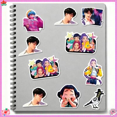 Kreslené Kpop Lovci démonů DIY Kreslená samolepka Vodotěsná dekorace Mono Skate Zápisník Graffiti Hračka