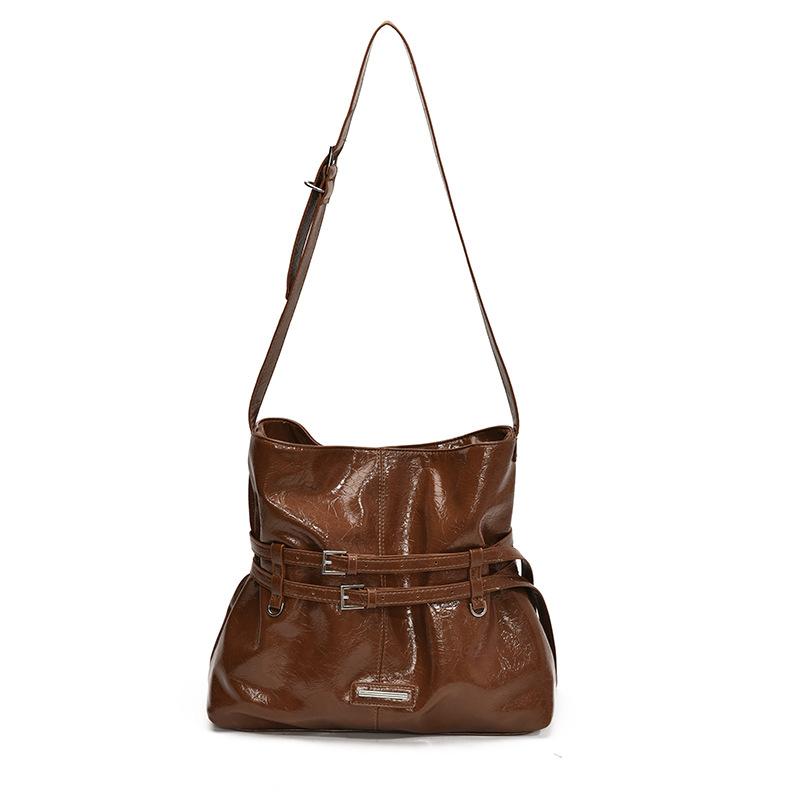 Fashion Underarm Pleated Bag Women's Autumn New Fashion Travel Oblique Span Bag Casual Shoulder Bag Women