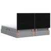 Storage Bed with Mattress Light Grey 200 X 200 Cm Fabric
