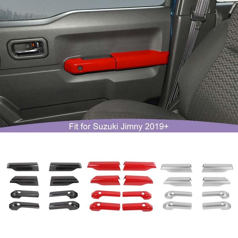 ABS Dveře Vnitřní Loketní Opěrka Panel Dekorace Kryt Nálepka Vhodné Pro Suzuki Jimny 2019 Nahoru 4dveřová Verze Interiérové Doplňky