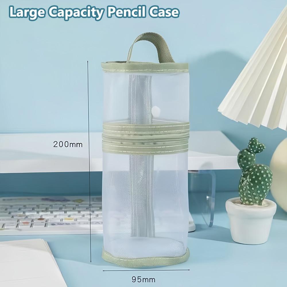 

Сетчатый пенал, сумка для канцелярских принадлежностей двойного назначения, простой держатель для ручек, сумка для ручек для студентов