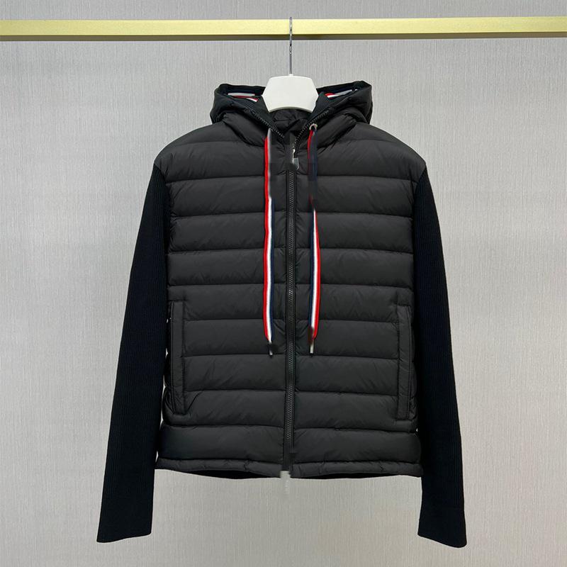 

Mengjia Unisex Stylish Knitted Splice Breathable Hooded Lightweight Versatile Down Jacket Extra Large