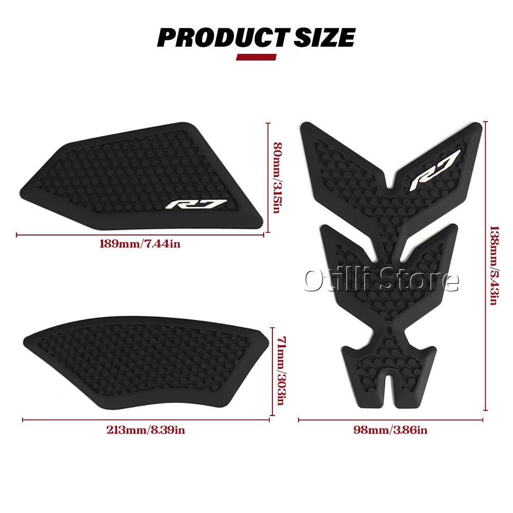 Motorcycle Tank Pads For YAMAHA YZF R7 YZFR7 YZF-R7 2026 New Fuel Tank Stickers Protector Knee Non-slip Pad Tank Grips Kit