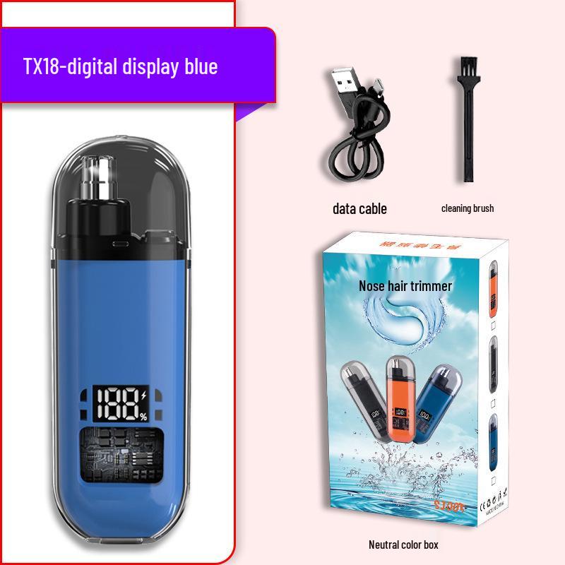 Electric Nose Hair Trimmer with Digital Display for Men - Portable and Easy To Use