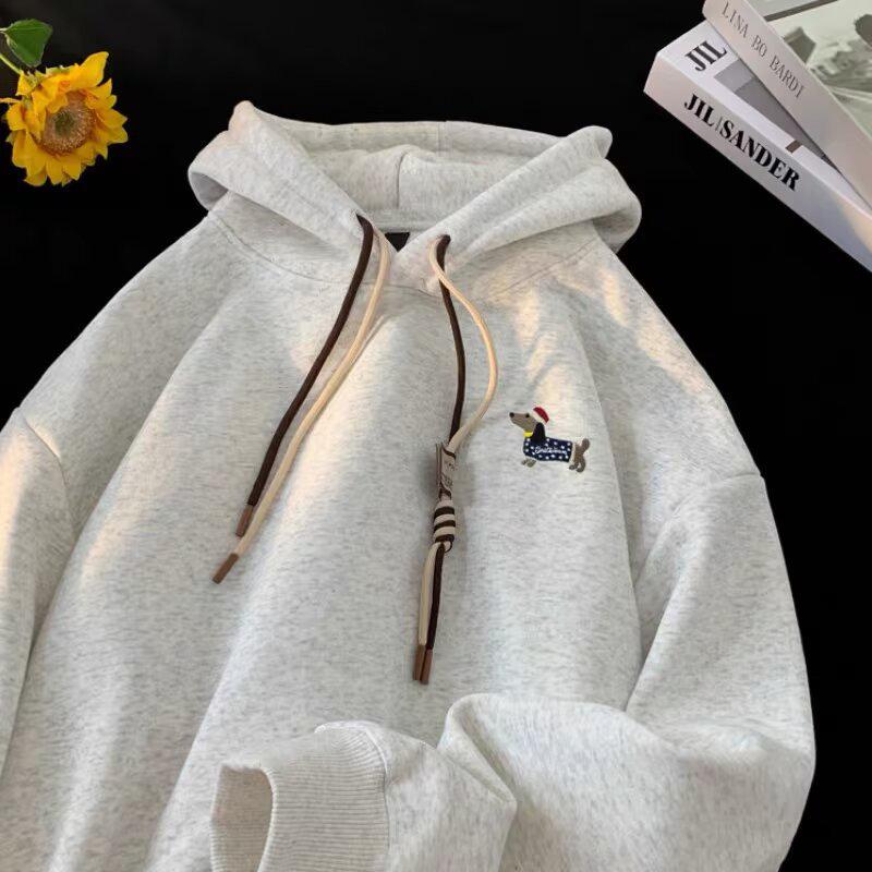Felpa con Cappuccio Unisex Stampa Cuccioli Autunno/Inverno 2025 - Trendy Vestibilità Larga Manica Lunga