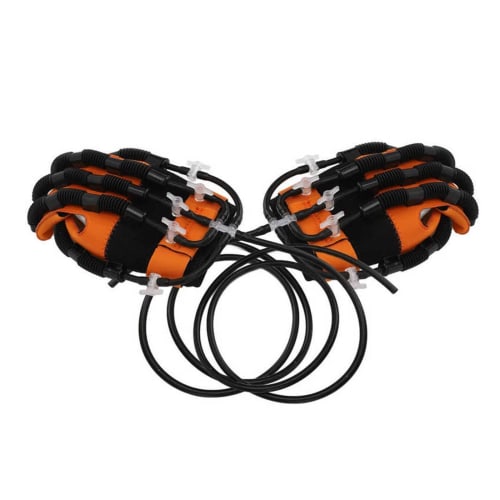 Rehabilitation Robot Gloves, XS/M/L Sizes, Finger Rehabilitation Trainer Replacement Gloves, Resin Fiber Gas Valve Robot Splint Gloves for Stroke, Lef