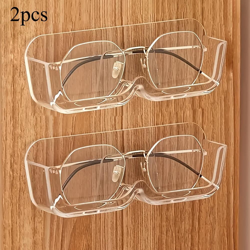

2pcs Glasses Display Cabinet Sunglasses Storage Box Wall Mounted Perforated Free Sunglasses Storage Glasses Rack Home Tidying