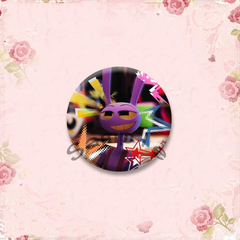 Anime Role Jax Gangle Ragatha Round Brooch Cartoon Figure Lapel Badges Custom Soft Button Pin Bag Jewelry Accessories XMAS Gifts