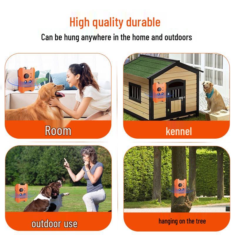 Tragbarer intelligenter Hundetrainer: Ultraschall-Antibellmittel