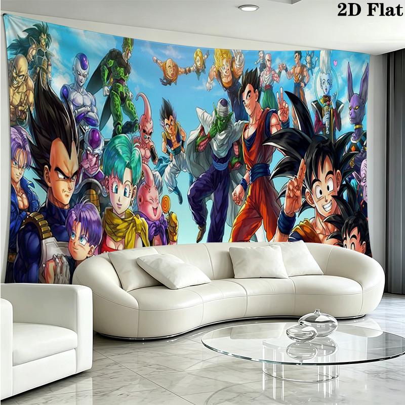 Anime Dragon Ball Sieninė gobelenas Estetiškas sieninis kabinamas Spausdintas audinio pledas Dekoratyviniai gobelenai Miegamojo Svetainės Namų Dekoras