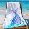 Mermaid Tail Dreamlike Fairytale Cartoon Quick Drying Beach Towels Are Suitable For Swimming Pools Camping Yoga And The Gym