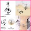 Copper Music Series Guitar Violin Saxophone Earphone Pendant Charms Beads Fit 4Mm Hole Diameter Bracelet Jewelry