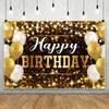Gold Pink Glitter Birthday Gift Party Background Celebrate Decor Supplies Balloon Bowknot Banner Baby Shower Photography Prop