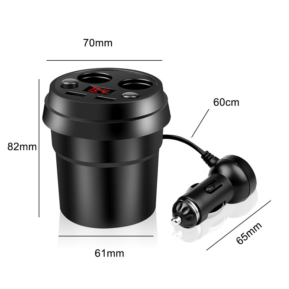 Dual USB Car Charger DC/5V 3.1A Power Socket Adapter Cigarette Lighter Splitter Charger With Voltage LED Display Car Accessories