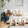 Autumn Small Animals Pillowcase Printed Polyester 45x45cm Throw Pillowcover Decorative Sofa Cushion Pillowslip Home Decor