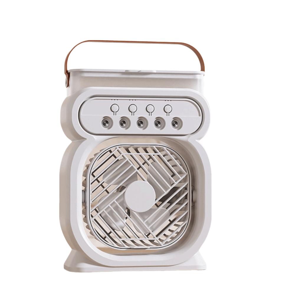 Five-Hole Spray Portable Humidifier Fan LED Night Light Air Cooler Air Conditioner Summer