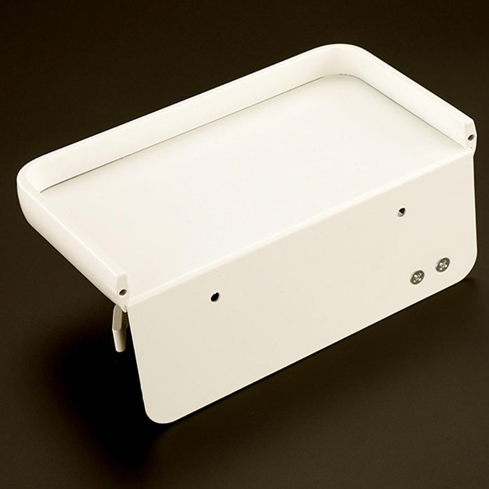 Cremeweißer Papierhalter mit Ablage aus Aluminium, kreativer Toiletten-, Küchen- und Badezimmer-Papierrollen-Aufbewahrungsständer, Wandmontage, Taschentuchhalter