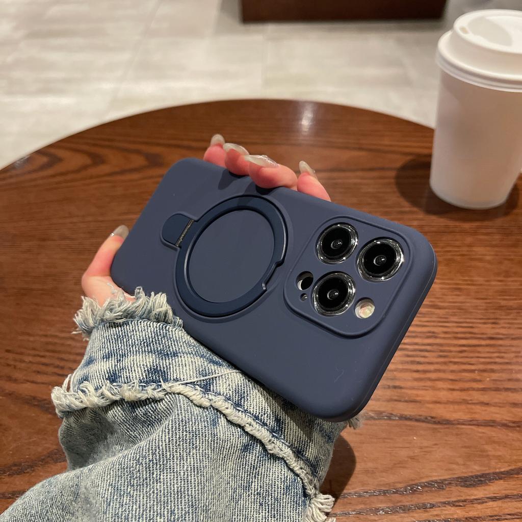 Pure Liquid Silicone Case for Apple iPhone 17 Pro Max - Soft Shockproof with Magnetic Holder Full Cover On iPhone 16/15/14/13/12/11/Pro/Plus/ProMax