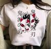 Kawaii Casual Anime Demon Slayer Kimetsu No Yaiba Graphics Female T-Shirt Summer Loose Blouse White Tees O-Neck Women Goth Tops