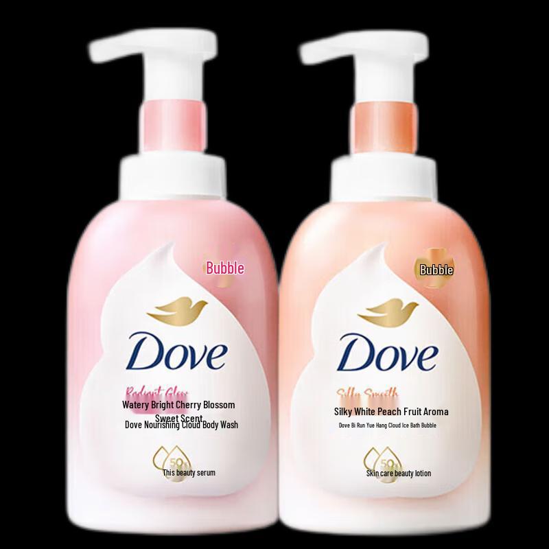 Dove Bubble Cherry & Peach Shower Gel Set