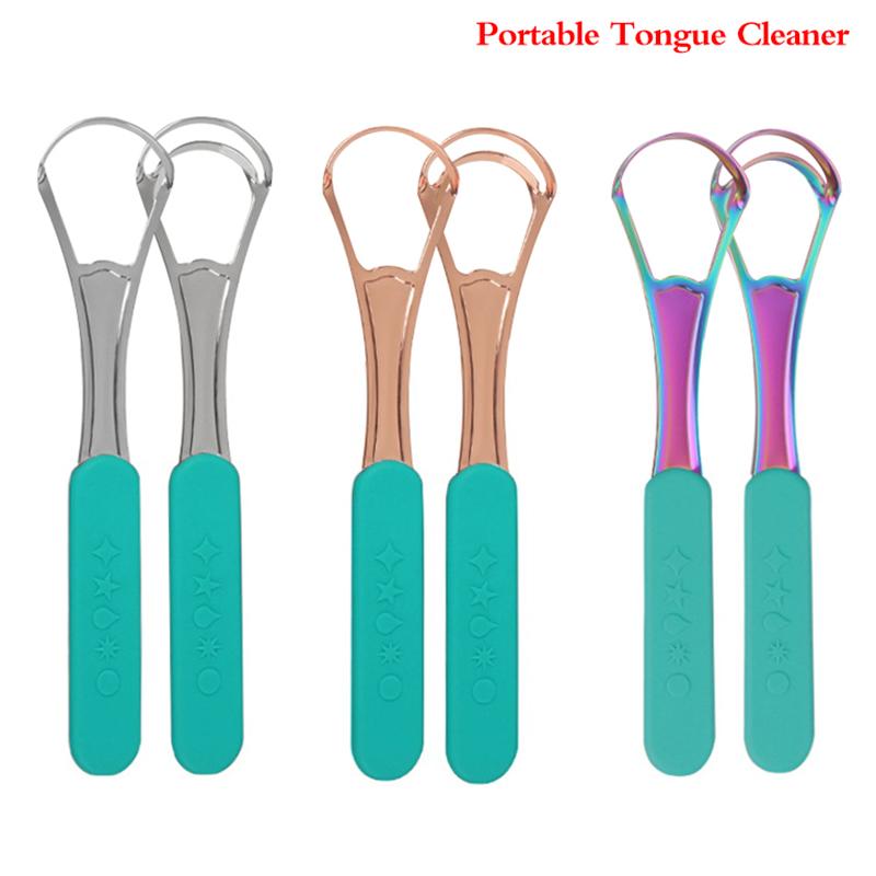 1 buc Curățător de limbă cu un singur strat/dublu strat Oțel inoxidabil Respirație proaspătă