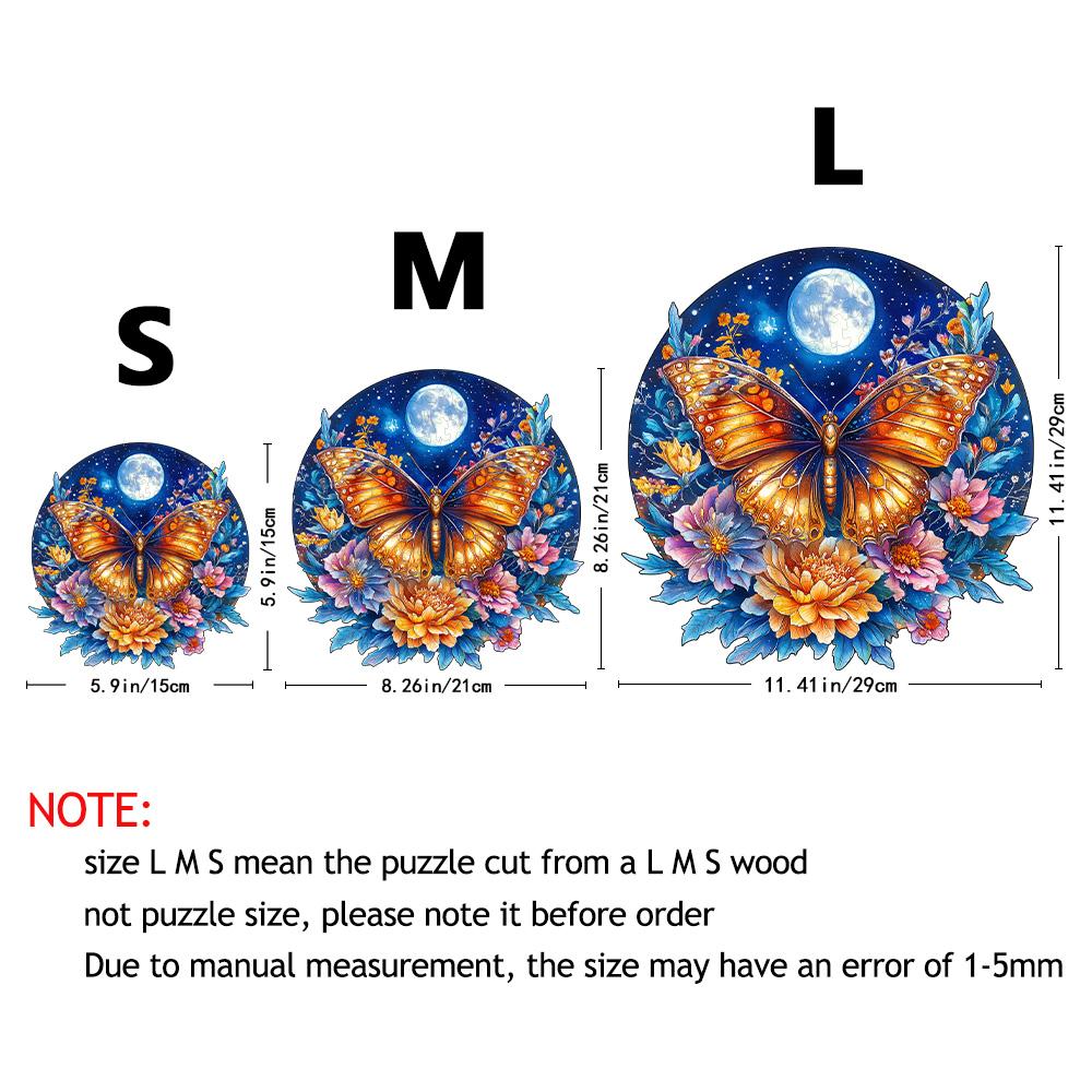 Wooden Puzzles for Adults Colorful Butterfly Jigsaw Puzzles  Unique Shapes Pieces Insects Puzzles Fabulous Gift for Kids and Adu