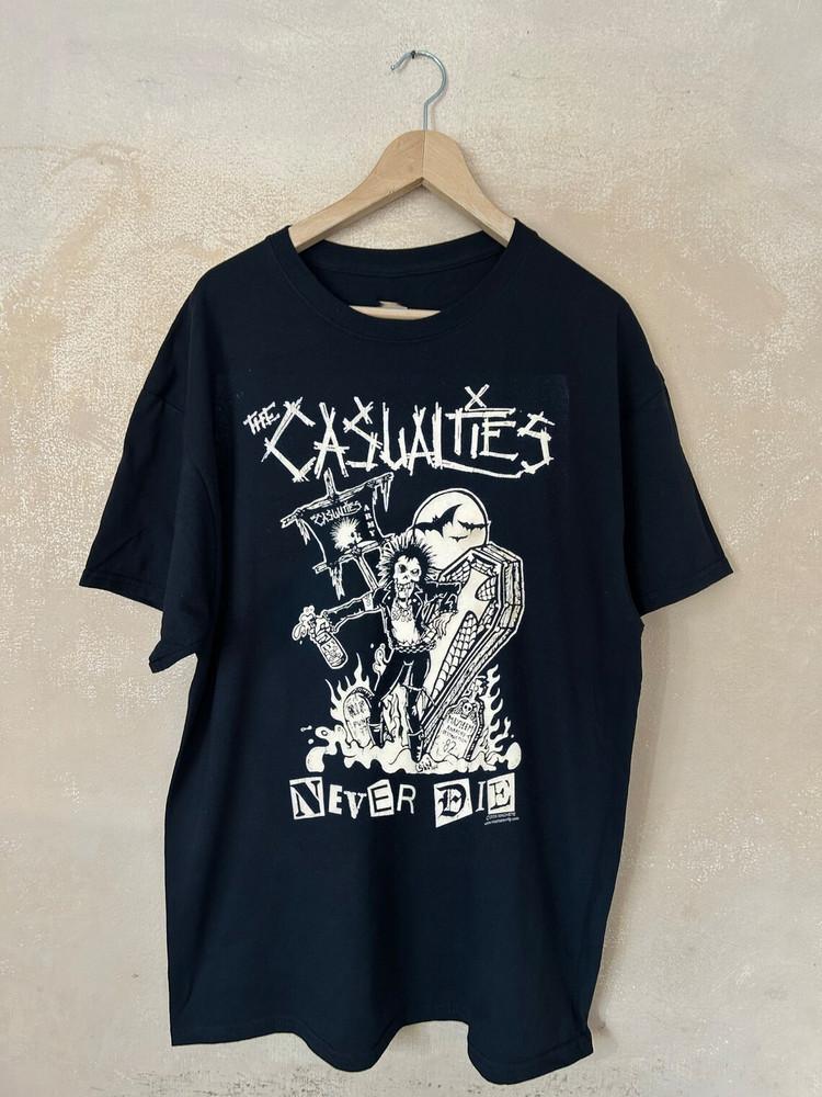 The Casualties Band Punk Band Never Die Black T Shirt Full Size S-5XL Unisex T-Shirt XL