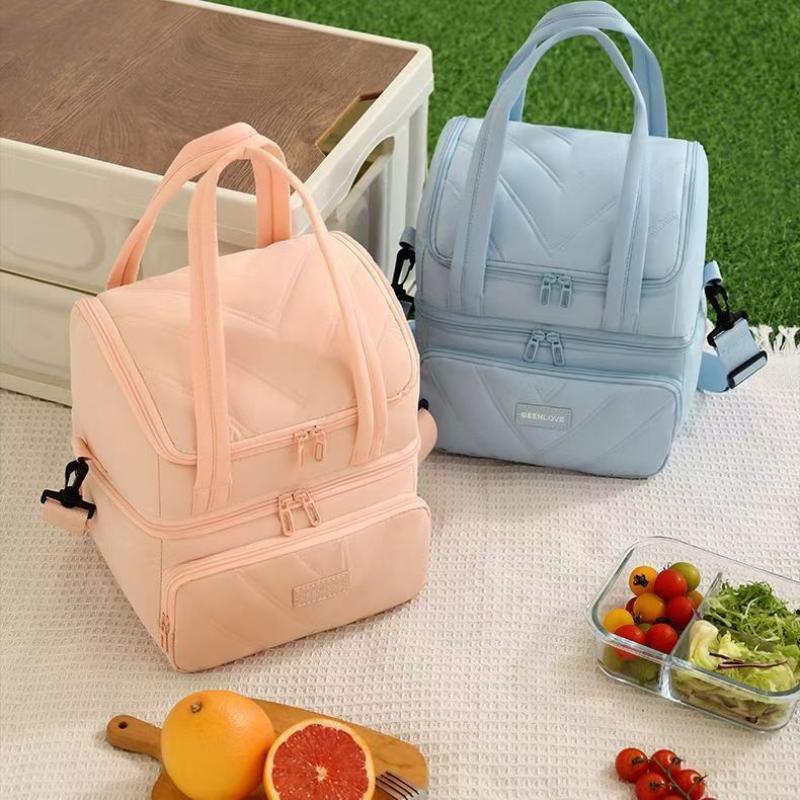 Isolierte Lunchtasche mit großer Kapazität, Mehrfachtaschen-Design, Lunchbox, Wasserdicht, Tragbare Handtasche, Picknicktasche