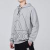 Adidas Big Logo Print Fleece-Lined Sports Knit Hoodie Men Tops Gray HB5091