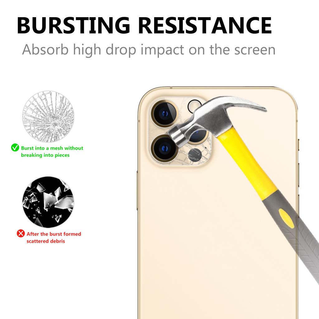 For iPhone 12 Pro 2.5D 9H Arc Edge Tempered Glass Screen Protector+Camera Lens Film