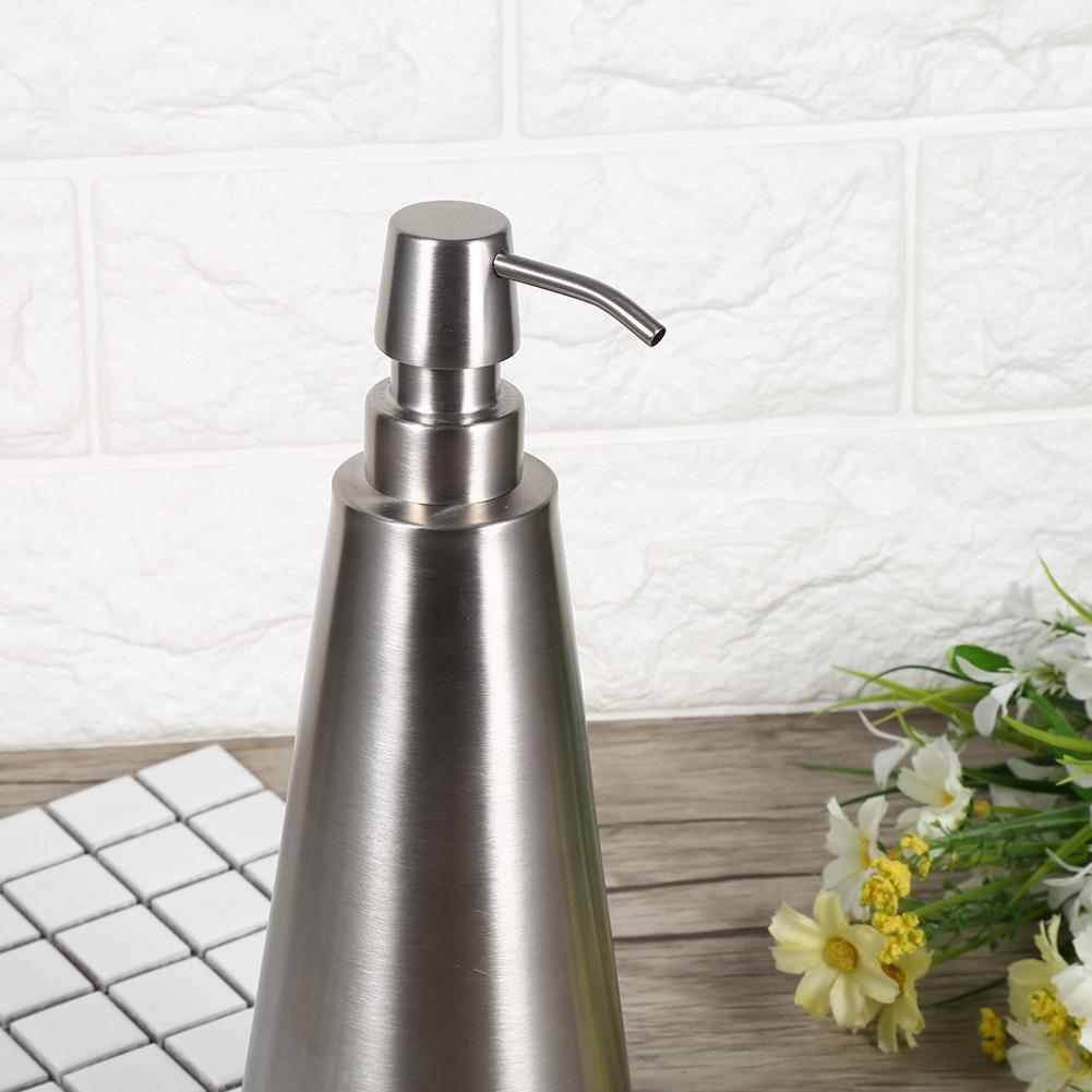 800ml Stainless Steel Liquid Pump with Wide Mouth and Non-Slip Base for Kitchen, Bathroom, Hotel,
