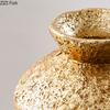 Vintage Golden Pottery Jar Classical Vase Plant Pots Table Decoration Flower Arrangement Floral Vases Room Aesthetic Decor