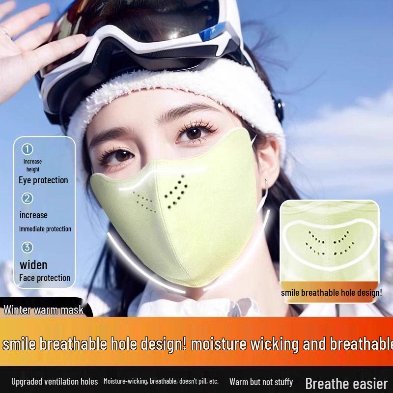 Australian Velvet 3D Face Mask - Thick, Warm, Washable, and Slimming for Autumn/Winter Outdoor Cycling.