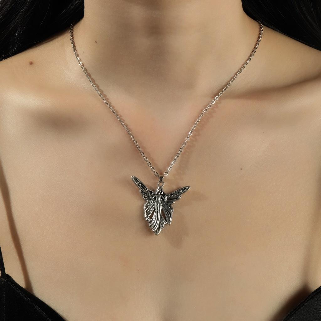 Long Sweater Necklace, Punk Hip Hop Necklace, Alloy Pendant Sweater Chain