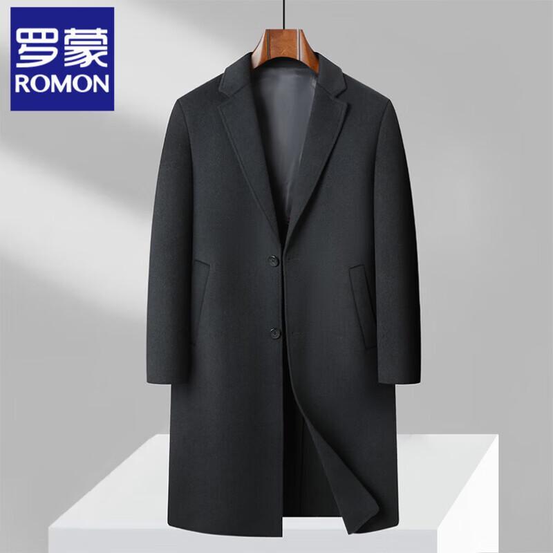 

Romansi Men s 100% Wool Single-Breasted Mid-Length Overcoat 2XL