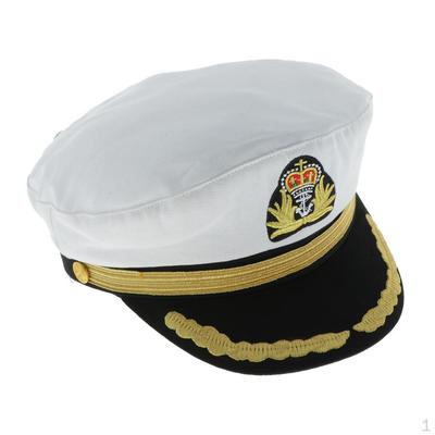Adjustable Hat Yacht Sailor Navy Costume