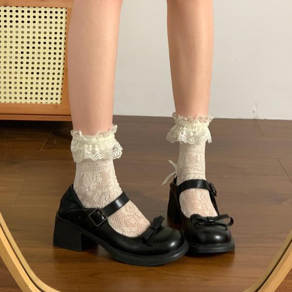 

Модные туфли-бантики на блочном каблуке для женщин, туфли-лодочки, сандалии, женские 2025, Мэри Джейн, универсальные, массивные, африканские, новейшие, лолита, кожаные, стройнящие 35