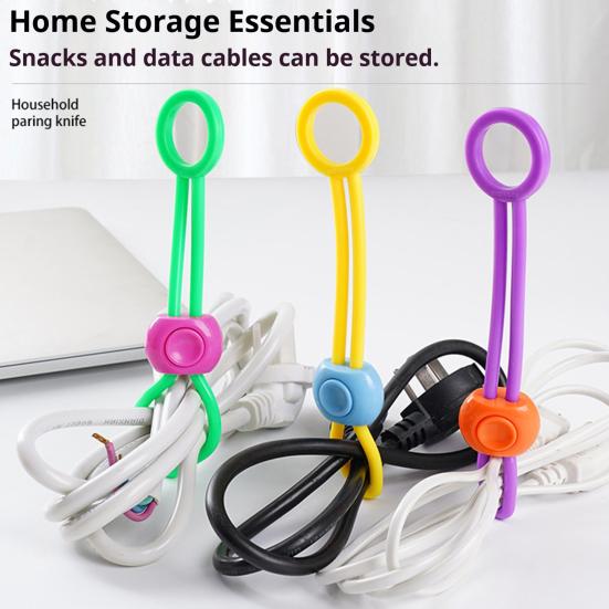 Dichtungsklammer Verstellbare Silikonbänder Snacks Mahlzeiten Vorratskammer Organisation Beutelclips Wiederverwendbare Küchenaufbewahrungslösung